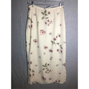 Womens Kathy Ireland Skirt Maxi Vintage Floral Beautiful Boho Cottage Core